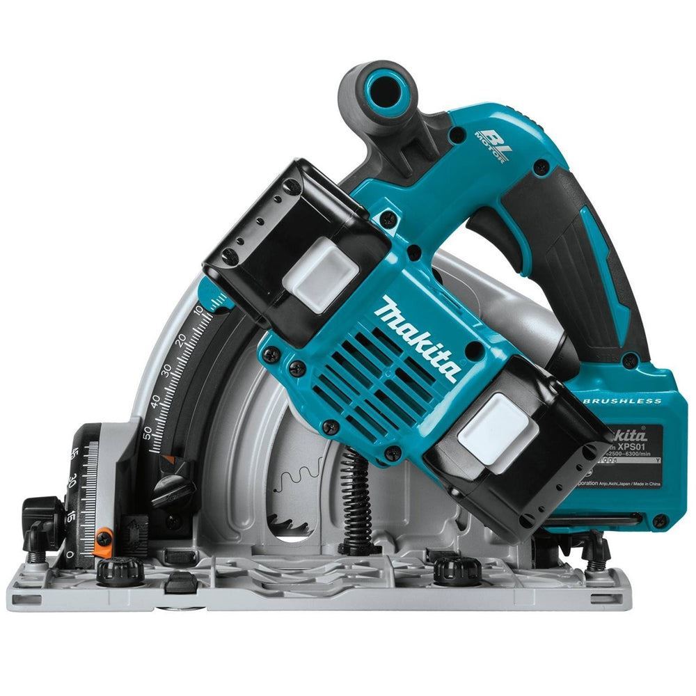 Makita DSP600ZJ 36V Brushless 165mm Plunge Saw with 1 x 3000mm Guide Rail & Clamp