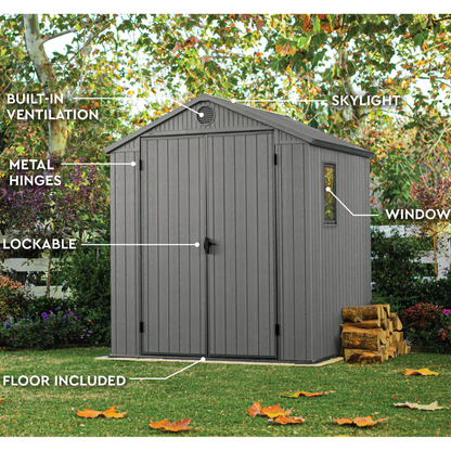 Darwin 6x6ft (1.9m x 1.8m) Garden Shed
