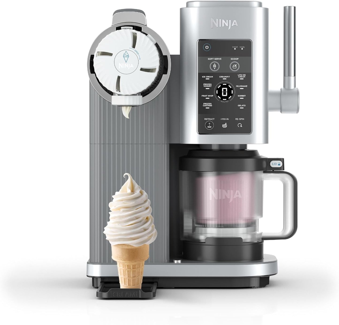 Ninja Swirl by CREAMi Soft Serve & Ice Cream Maker with 2x Tubs, 13 Functions, Makes Ice Cream