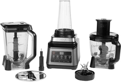 Ninja BN800UK 3-in-1 Food Processor & Blender 1200W – 2.1L Jug, 1.8L Bowl, Auto-iQ, Black