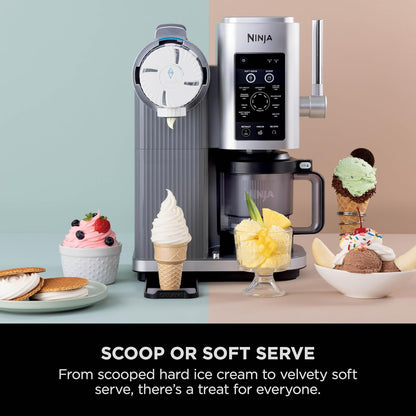 Ninja Swirl by CREAMi Soft Serve & Ice Cream Maker with 2x Tubs, 13 Functions, Makes Ice Cream