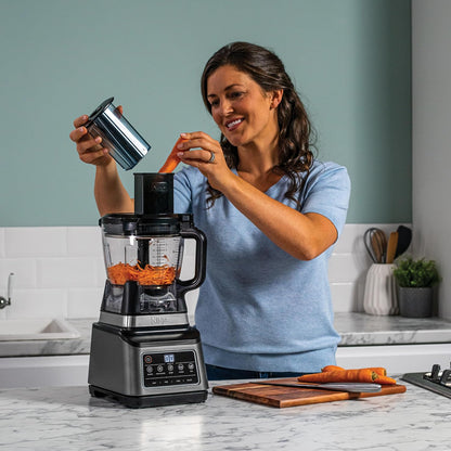 Ninja BN800UK 3-in-1 Food Processor & Blender 1200W – 2.1L Jug, 1.8L Bowl, Auto-iQ, Black
