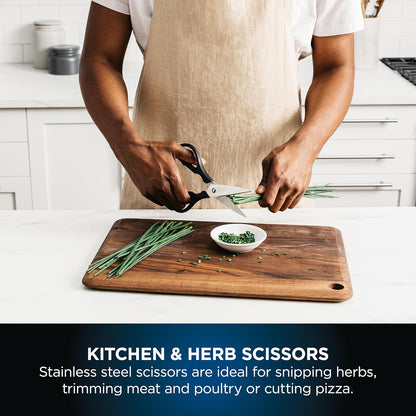 Ninja Foodi StaySharp Knife Block with Integrated Sharpener 5 Knives and Scissors (1 pair), Sharp 6-Piece Knife Set Chef, Bread, Slicing, Utility, Paring Knives & Scissors, Stainless Steel, K32006UK