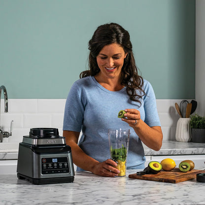 Ninja BN800UK 3-in-1 Food Processor & Blender 1200W – 2.1L Jug, 1.8L Bowl, Auto-iQ, Black